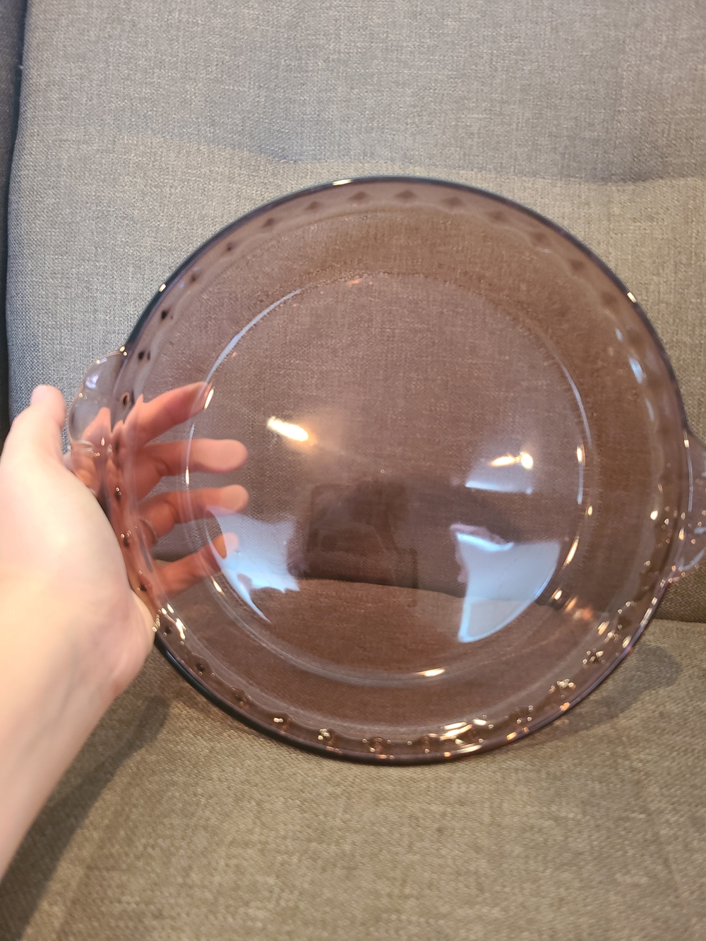 Vintage Pyrex Amethyst Glass Pie Plate #229